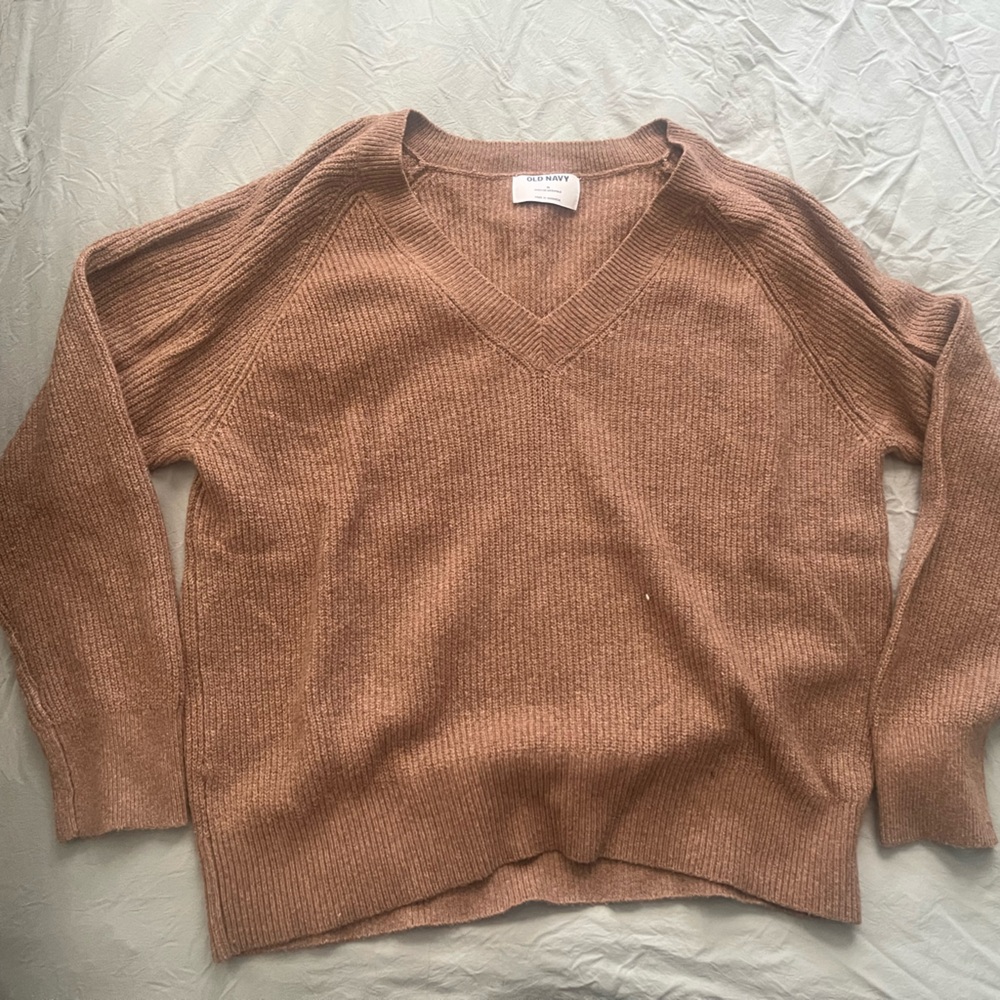Brown V Neck Sweater